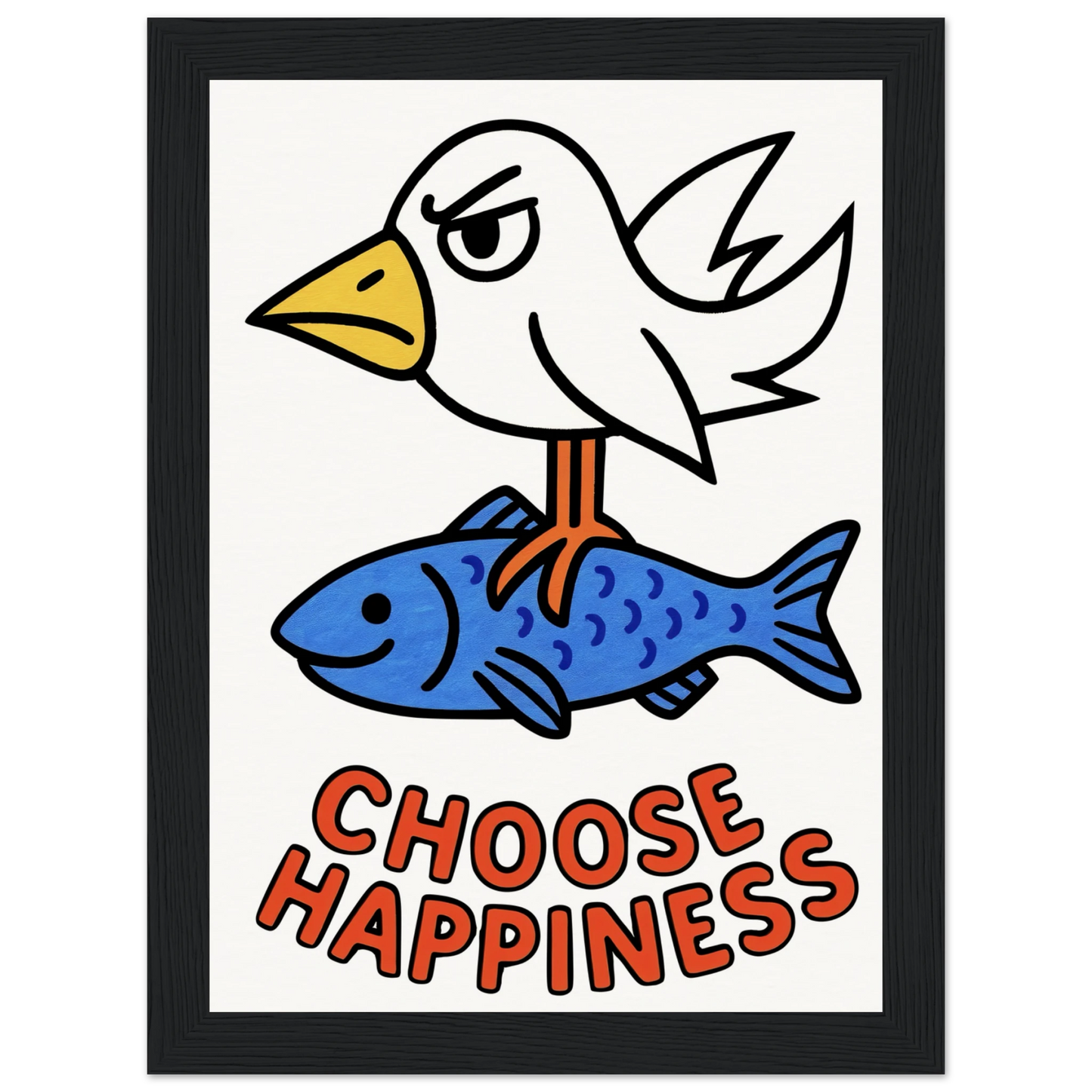 Choose happyness - Framed Poster - Mind Of MaxiPrint Material