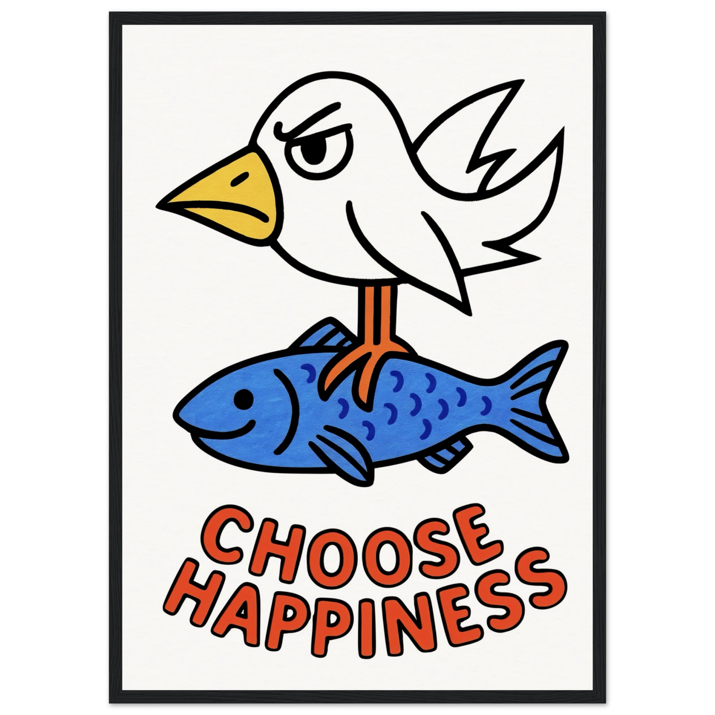 Choose happyness - Framed Poster - Mind Of MaxiPrint Material