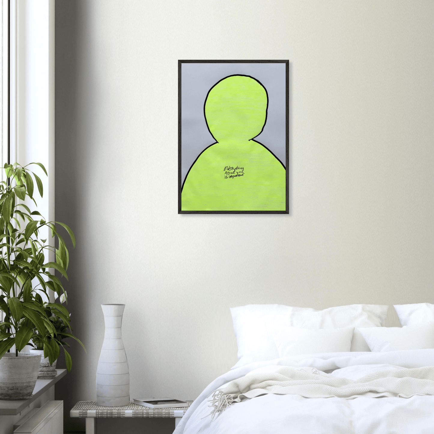Everyting About You Is Important - Poster in Frame - Mind Of MaxiPrint Material