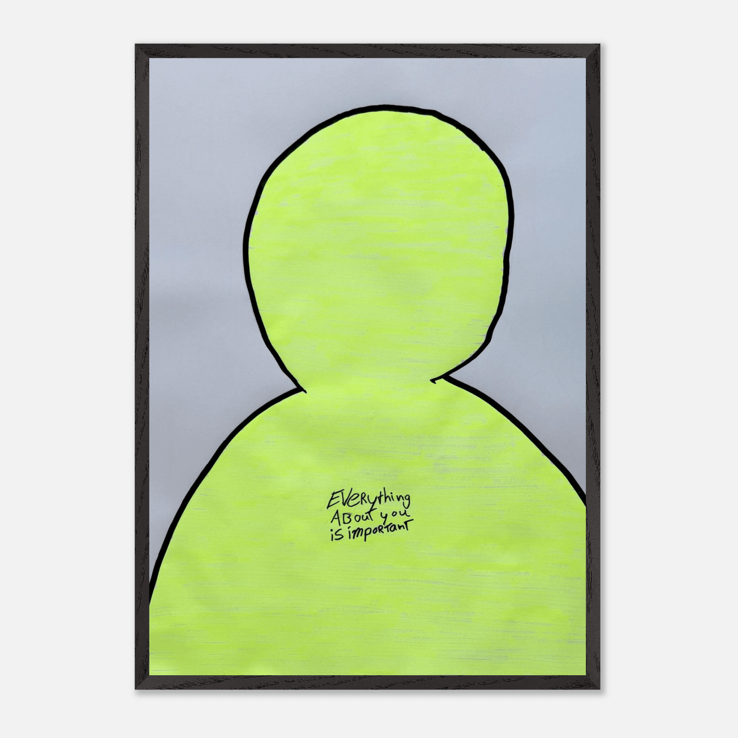 Everyting About You Is Important - Poster in Frame - Mind Of MaxiPrint Material