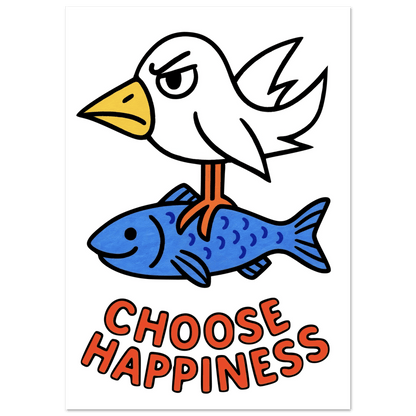 Choose Happiness - Poster - Mind Of MaxiPrint Material