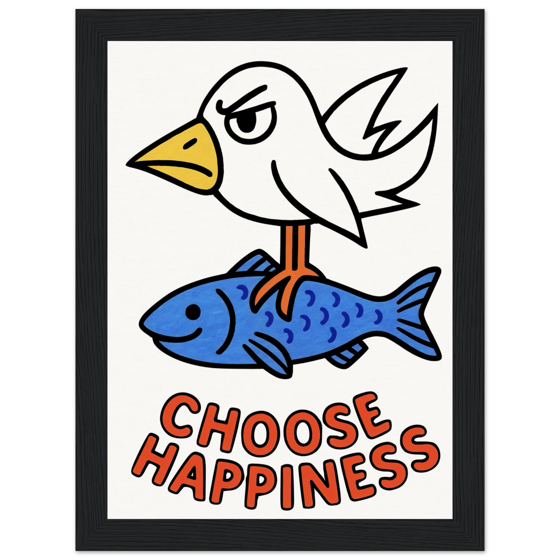 Choose happyness - Framed Poster - Mind Of MaxiPrint Material
