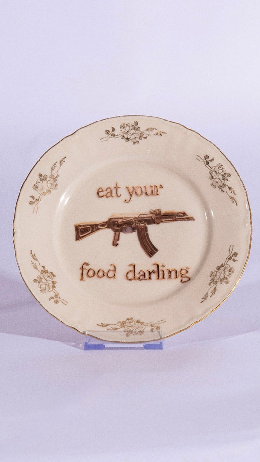 Eat Your Food Darling - Plate - Mind Of Maxi