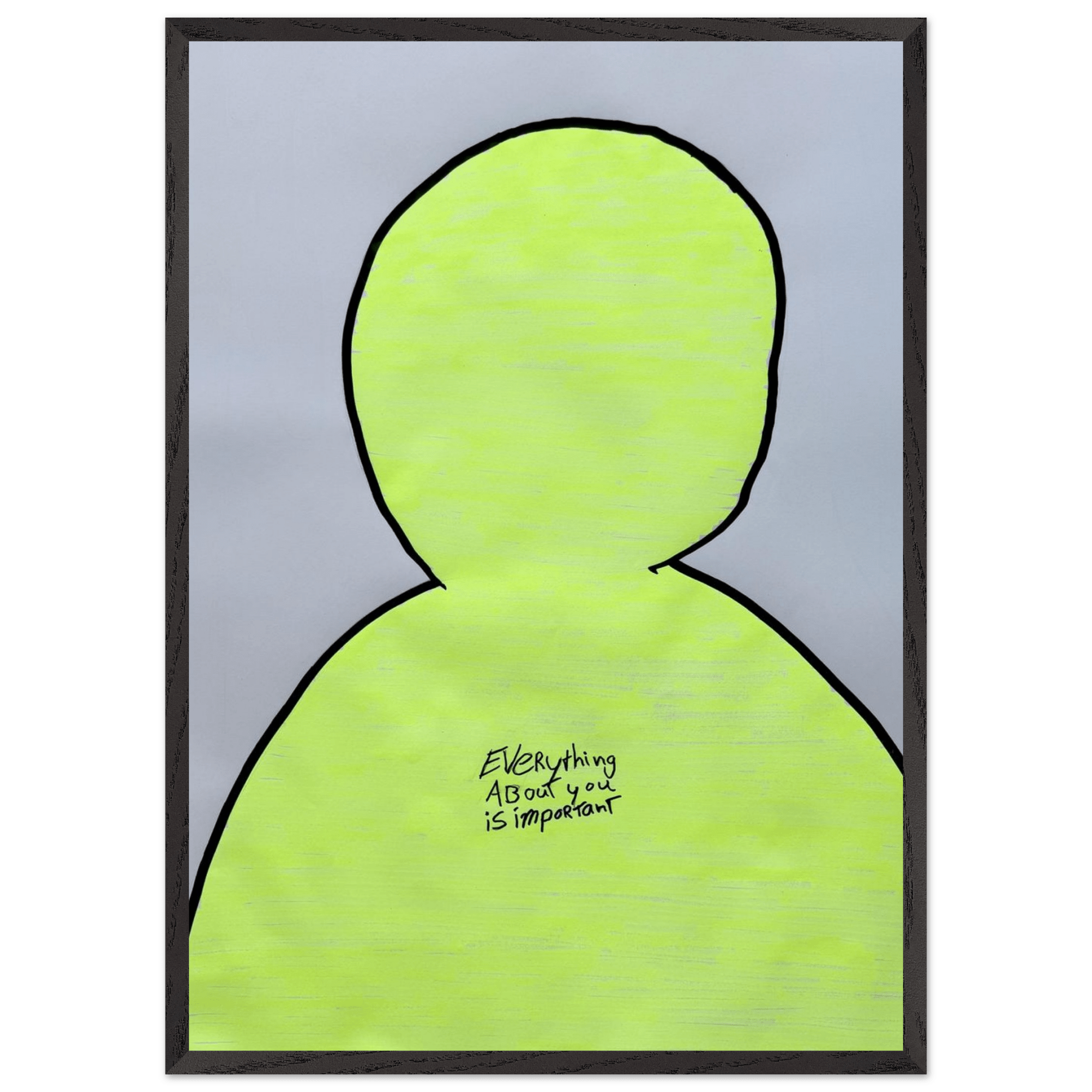 Everyting About You Is Important - Poster in Frame - Mind Of MaxiPrint Material