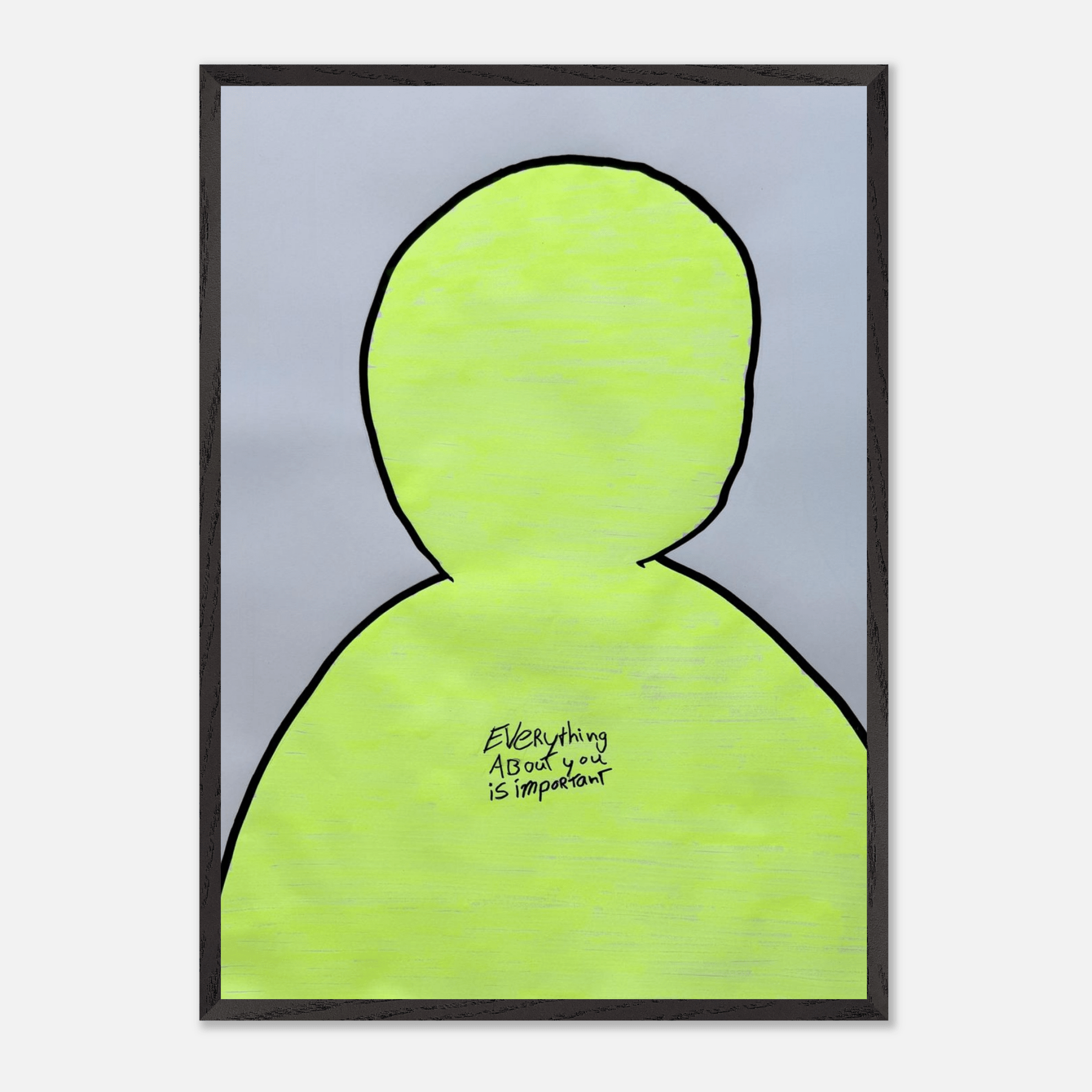 Everyting About You Is Important - Poster in Frame - Mind Of MaxiPrint Material